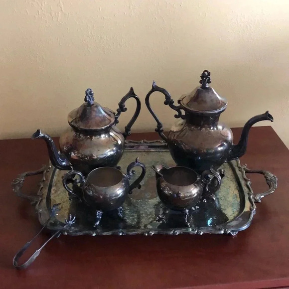 Silver plated‎ Copper BSC Tea Set - Picture 1 of 7